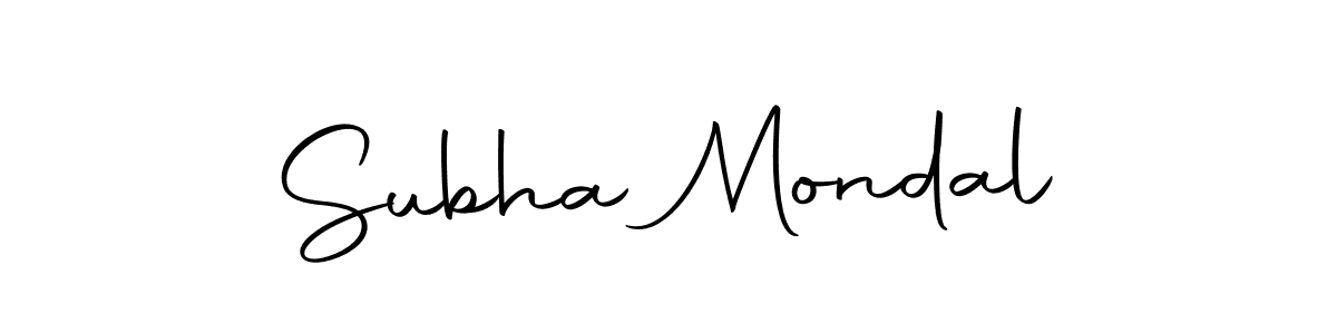 Design your own signature with our free online signature maker. With this signature software, you can create a handwritten (Autography-DOLnW) signature for name Subha Mondal. Subha Mondal signature style 10 images and pictures png