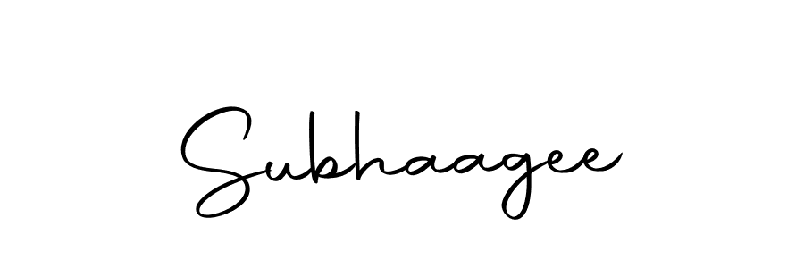 Design your own signature with our free online signature maker. With this signature software, you can create a handwritten (Autography-DOLnW) signature for name Subhaagee. Subhaagee signature style 10 images and pictures png