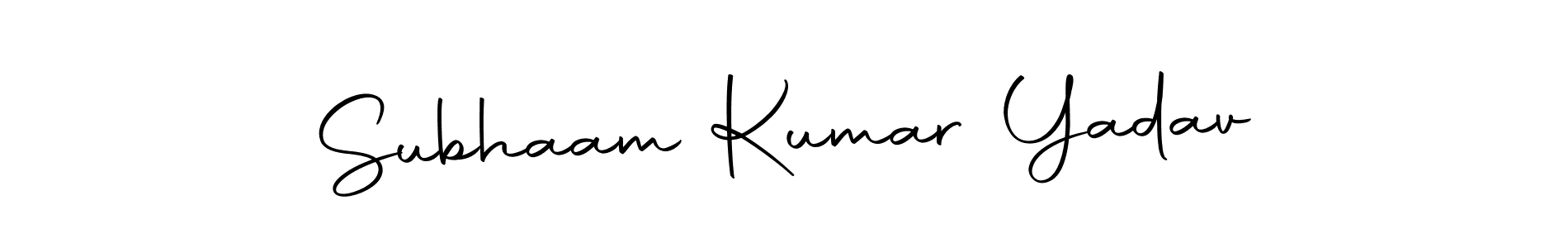 You should practise on your own different ways (Autography-DOLnW) to write your name (Subhaam Kumar Yadav) in signature. don't let someone else do it for you. Subhaam Kumar Yadav signature style 10 images and pictures png