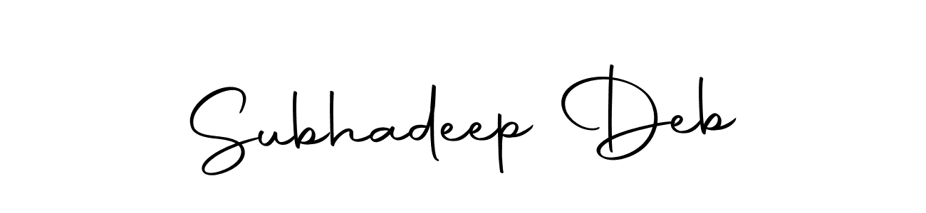 Design your own signature with our free online signature maker. With this signature software, you can create a handwritten (Autography-DOLnW) signature for name Subhadeep Deb. Subhadeep Deb signature style 10 images and pictures png