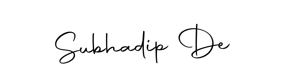 Design your own signature with our free online signature maker. With this signature software, you can create a handwritten (Autography-DOLnW) signature for name Subhadip De. Subhadip De signature style 10 images and pictures png