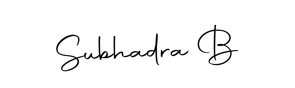 Subhadra B stylish signature style. Best Handwritten Sign (Autography-DOLnW) for my name. Handwritten Signature Collection Ideas for my name Subhadra B. Subhadra B signature style 10 images and pictures png