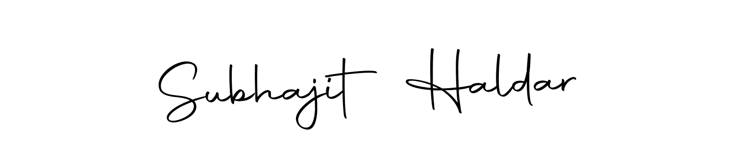 Create a beautiful signature design for name Subhajit Haldar. With this signature (Autography-DOLnW) fonts, you can make a handwritten signature for free. Subhajit Haldar signature style 10 images and pictures png