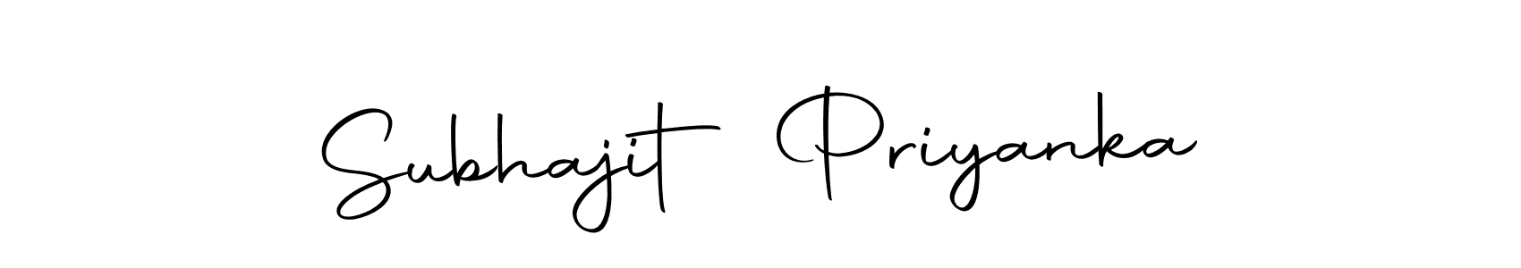 Similarly Autography-DOLnW is the best handwritten signature design. Signature creator online .You can use it as an online autograph creator for name Subhajit Priyanka. Subhajit Priyanka signature style 10 images and pictures png