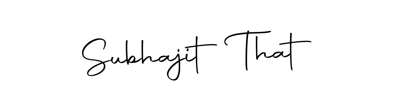 The best way (Autography-DOLnW) to make a short signature is to pick only two or three words in your name. The name Subhajit That include a total of six letters. For converting this name. Subhajit That signature style 10 images and pictures png