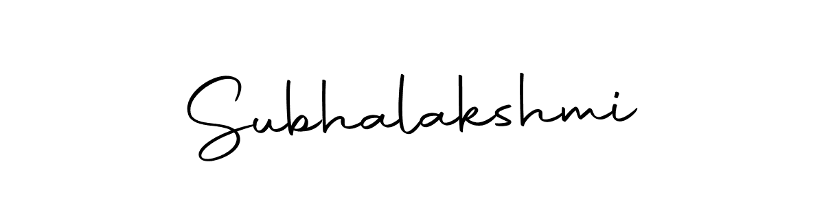 Use a signature maker to create a handwritten signature online. With this signature software, you can design (Autography-DOLnW) your own signature for name Subhalakshmi. Subhalakshmi signature style 10 images and pictures png