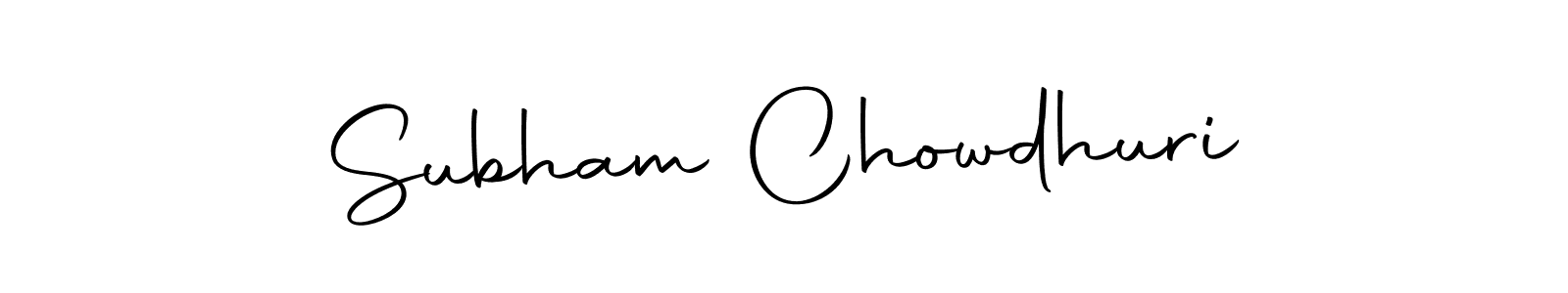 Use a signature maker to create a handwritten signature online. With this signature software, you can design (Autography-DOLnW) your own signature for name Subham Chowdhuri. Subham Chowdhuri signature style 10 images and pictures png