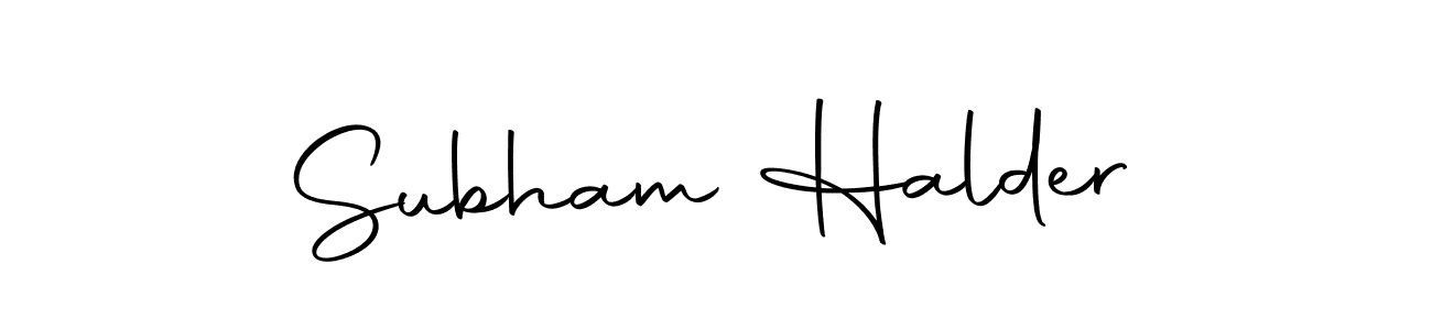 Design your own signature with our free online signature maker. With this signature software, you can create a handwritten (Autography-DOLnW) signature for name Subham Halder. Subham Halder signature style 10 images and pictures png