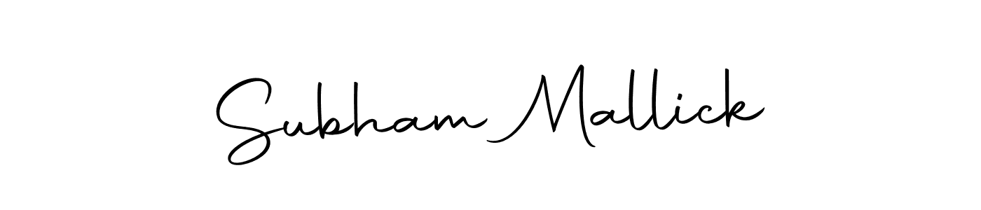 Create a beautiful signature design for name Subham Mallick. With this signature (Autography-DOLnW) fonts, you can make a handwritten signature for free. Subham Mallick signature style 10 images and pictures png