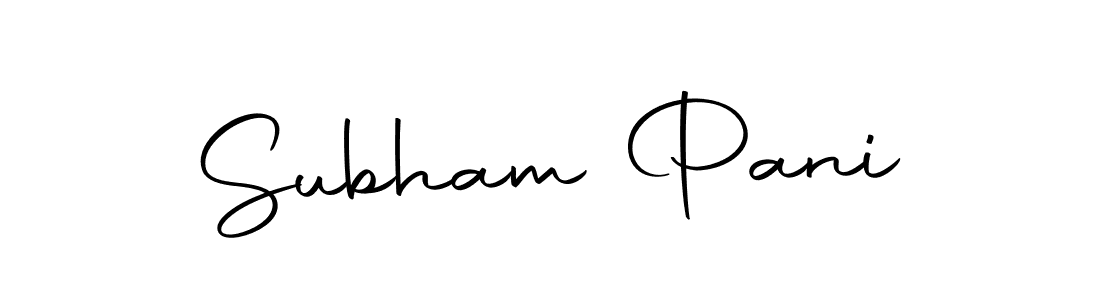 How to make Subham Pani name signature. Use Autography-DOLnW style for creating short signs online. This is the latest handwritten sign. Subham Pani signature style 10 images and pictures png