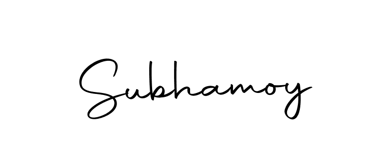 Design your own signature with our free online signature maker. With this signature software, you can create a handwritten (Autography-DOLnW) signature for name Subhamoy. Subhamoy signature style 10 images and pictures png