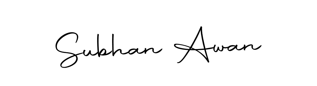 How to make Subhan Awan name signature. Use Autography-DOLnW style for creating short signs online. This is the latest handwritten sign. Subhan Awan signature style 10 images and pictures png