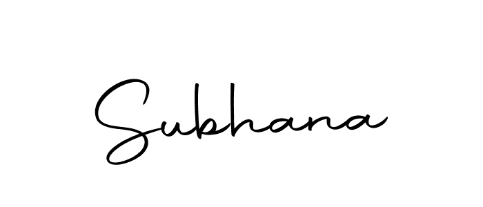 Create a beautiful signature design for name Subhana. With this signature (Autography-DOLnW) fonts, you can make a handwritten signature for free. Subhana signature style 10 images and pictures png
