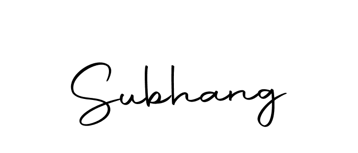 Use a signature maker to create a handwritten signature online. With this signature software, you can design (Autography-DOLnW) your own signature for name Subhang. Subhang signature style 10 images and pictures png