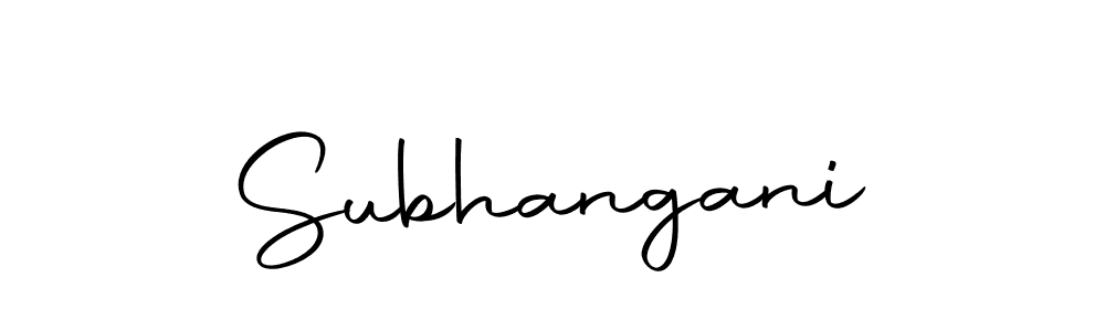 Use a signature maker to create a handwritten signature online. With this signature software, you can design (Autography-DOLnW) your own signature for name Subhangani. Subhangani signature style 10 images and pictures png