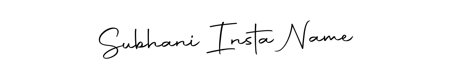 Make a beautiful signature design for name Subhani Insta Name. Use this online signature maker to create a handwritten signature for free. Subhani Insta Name signature style 10 images and pictures png