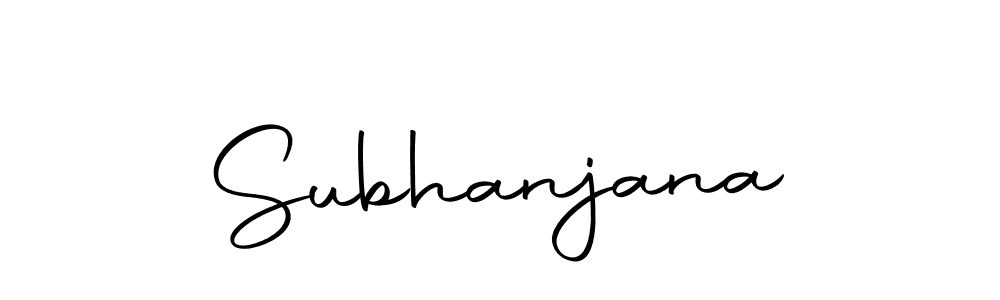 Use a signature maker to create a handwritten signature online. With this signature software, you can design (Autography-DOLnW) your own signature for name Subhanjana. Subhanjana signature style 10 images and pictures png