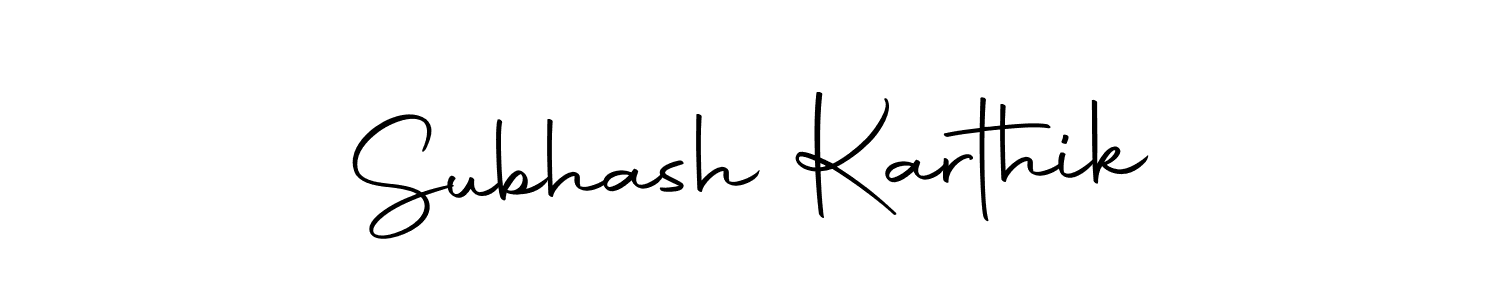 How to make Subhash Karthik name signature. Use Autography-DOLnW style for creating short signs online. This is the latest handwritten sign. Subhash Karthik signature style 10 images and pictures png