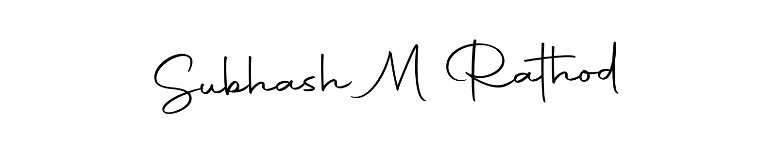 How to make Subhash M Rathod name signature. Use Autography-DOLnW style for creating short signs online. This is the latest handwritten sign. Subhash M Rathod signature style 10 images and pictures png