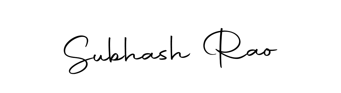 Create a beautiful signature design for name Subhash Rao. With this signature (Autography-DOLnW) fonts, you can make a handwritten signature for free. Subhash Rao signature style 10 images and pictures png