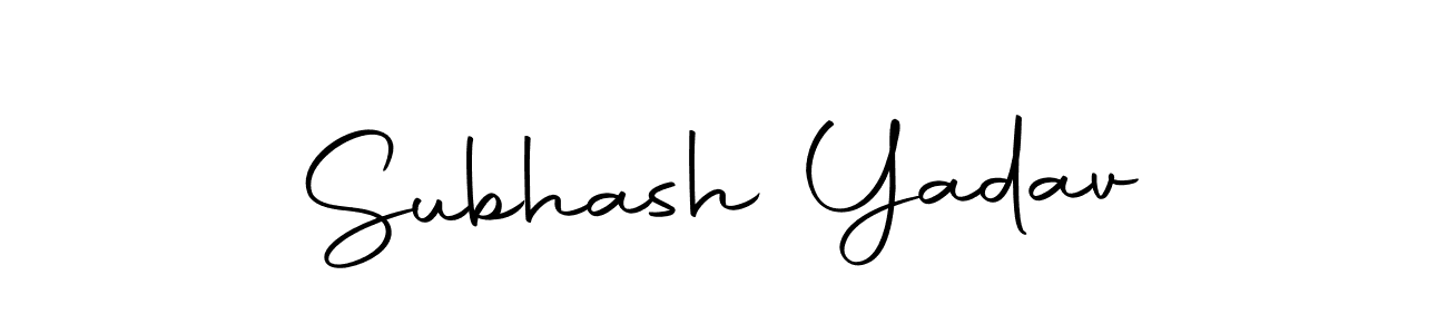 Design your own signature with our free online signature maker. With this signature software, you can create a handwritten (Autography-DOLnW) signature for name Subhash Yadav. Subhash Yadav signature style 10 images and pictures png