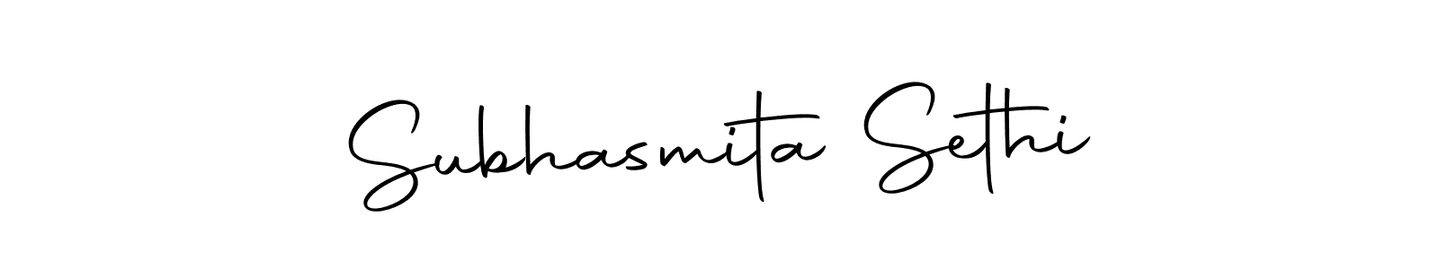 Create a beautiful signature design for name Subhasmita Sethi. With this signature (Autography-DOLnW) fonts, you can make a handwritten signature for free. Subhasmita Sethi signature style 10 images and pictures png