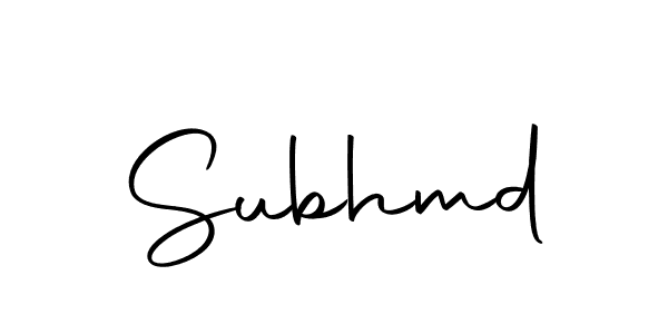 It looks lik you need a new signature style for name Subhmd. Design unique handwritten (Autography-DOLnW) signature with our free signature maker in just a few clicks. Subhmd signature style 10 images and pictures png