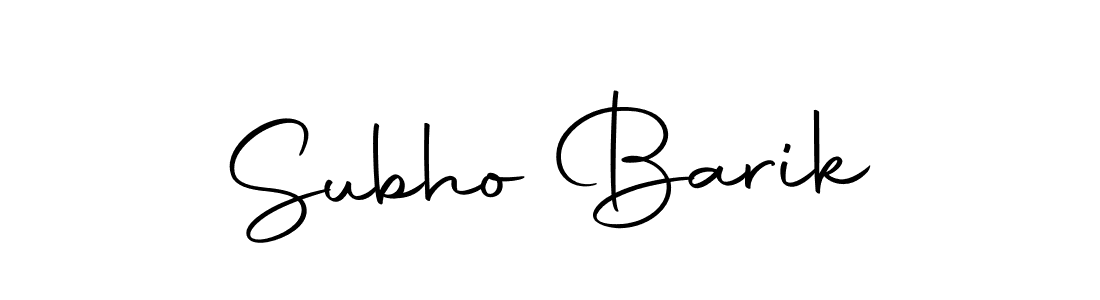 You should practise on your own different ways (Autography-DOLnW) to write your name (Subho Barik) in signature. don't let someone else do it for you. Subho Barik signature style 10 images and pictures png