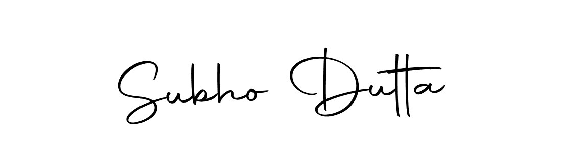 How to make Subho Dutta name signature. Use Autography-DOLnW style for creating short signs online. This is the latest handwritten sign. Subho Dutta signature style 10 images and pictures png