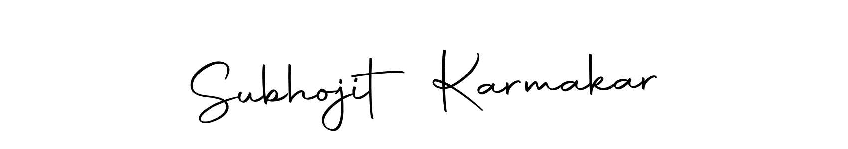 Also we have Subhojit Karmakar name is the best signature style. Create professional handwritten signature collection using Autography-DOLnW autograph style. Subhojit Karmakar signature style 10 images and pictures png