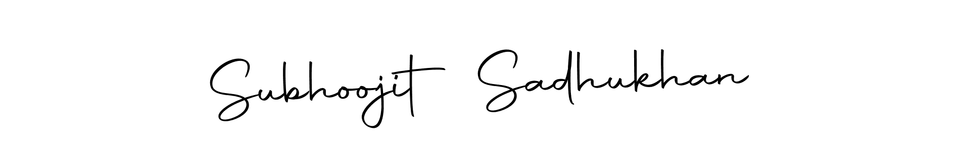 Create a beautiful signature design for name Subhoojit Sadhukhan. With this signature (Autography-DOLnW) fonts, you can make a handwritten signature for free. Subhoojit Sadhukhan signature style 10 images and pictures png