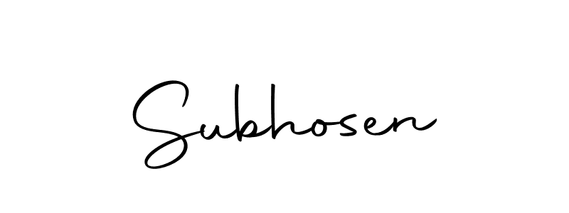 How to make Subhosen name signature. Use Autography-DOLnW style for creating short signs online. This is the latest handwritten sign. Subhosen signature style 10 images and pictures png