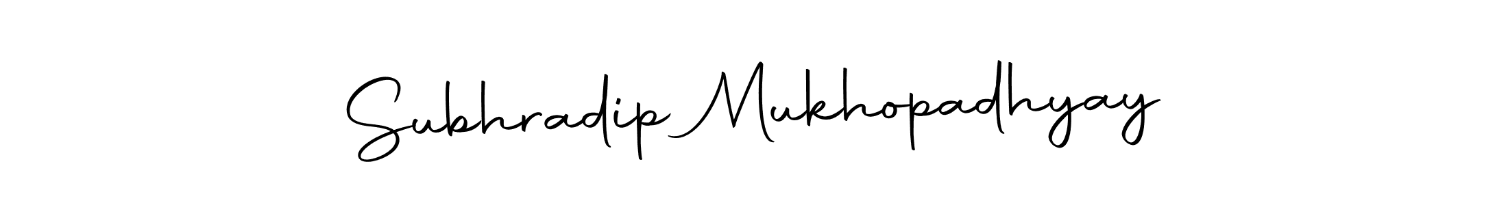 You should practise on your own different ways (Autography-DOLnW) to write your name (Subhradip Mukhopadhyay) in signature. don't let someone else do it for you. Subhradip Mukhopadhyay signature style 10 images and pictures png