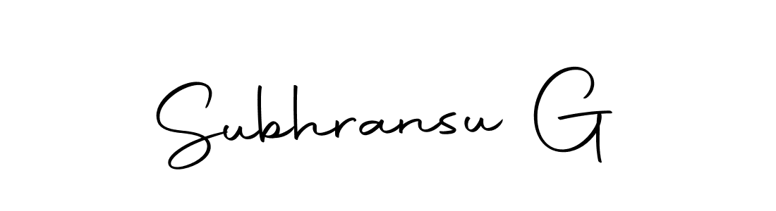 Make a beautiful signature design for name Subhransu G. With this signature (Autography-DOLnW) style, you can create a handwritten signature for free. Subhransu G signature style 10 images and pictures png