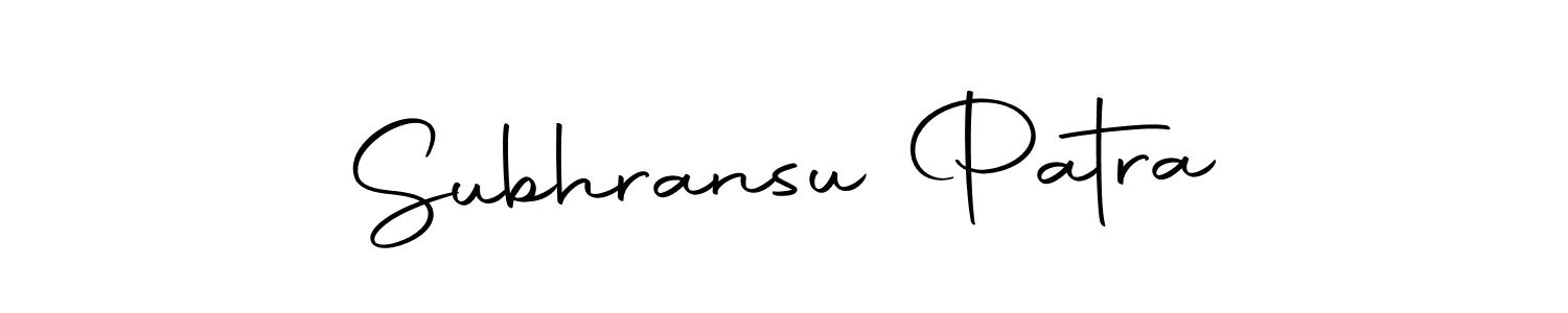 Create a beautiful signature design for name Subhransu Patra. With this signature (Autography-DOLnW) fonts, you can make a handwritten signature for free. Subhransu Patra signature style 10 images and pictures png