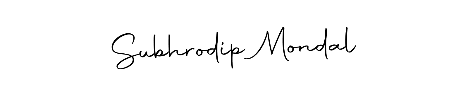 Make a short Subhrodip Mondal signature style. Manage your documents anywhere anytime using Autography-DOLnW. Create and add eSignatures, submit forms, share and send files easily. Subhrodip Mondal signature style 10 images and pictures png
