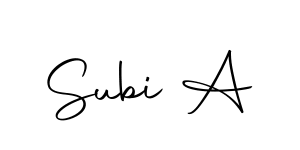 How to make Subi A signature? Autography-DOLnW is a professional autograph style. Create handwritten signature for Subi A name. Subi A signature style 10 images and pictures png