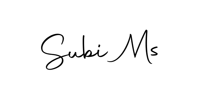 You should practise on your own different ways (Autography-DOLnW) to write your name (Subi Ms) in signature. don't let someone else do it for you. Subi Ms signature style 10 images and pictures png
