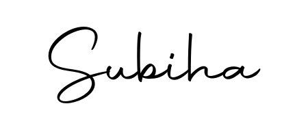 How to make Subiha signature? Autography-DOLnW is a professional autograph style. Create handwritten signature for Subiha name. Subiha signature style 10 images and pictures png