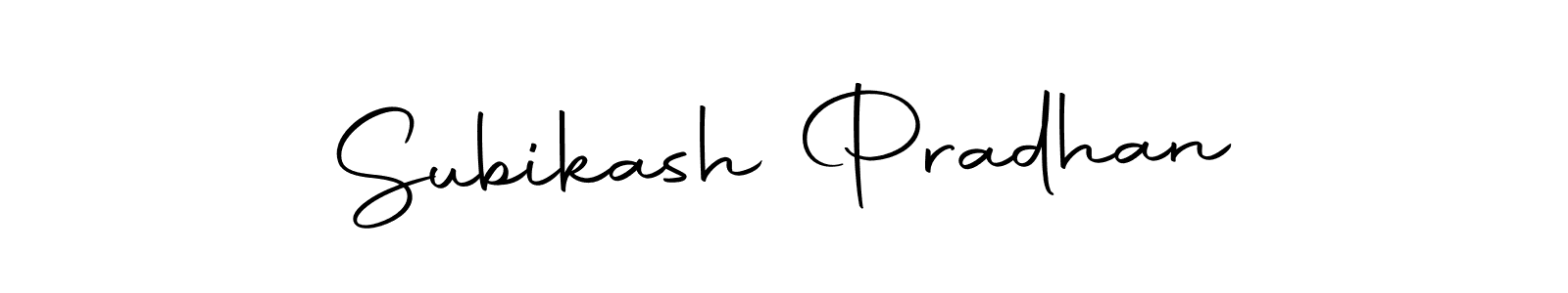 Use a signature maker to create a handwritten signature online. With this signature software, you can design (Autography-DOLnW) your own signature for name Subikash Pradhan. Subikash Pradhan signature style 10 images and pictures png