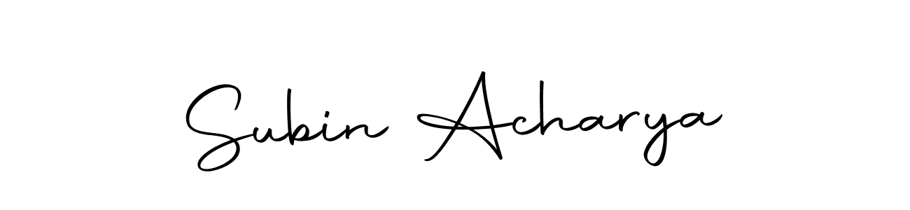 Make a short Subin Acharya signature style. Manage your documents anywhere anytime using Autography-DOLnW. Create and add eSignatures, submit forms, share and send files easily. Subin Acharya signature style 10 images and pictures png