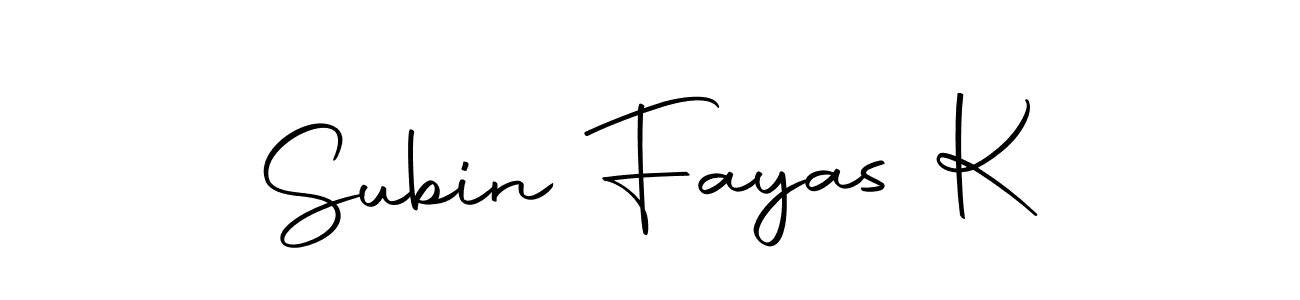 Make a beautiful signature design for name Subin Fayas K. Use this online signature maker to create a handwritten signature for free. Subin Fayas K signature style 10 images and pictures png