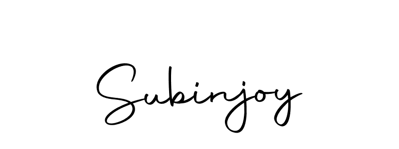 Use a signature maker to create a handwritten signature online. With this signature software, you can design (Autography-DOLnW) your own signature for name Subinjoy. Subinjoy signature style 10 images and pictures png