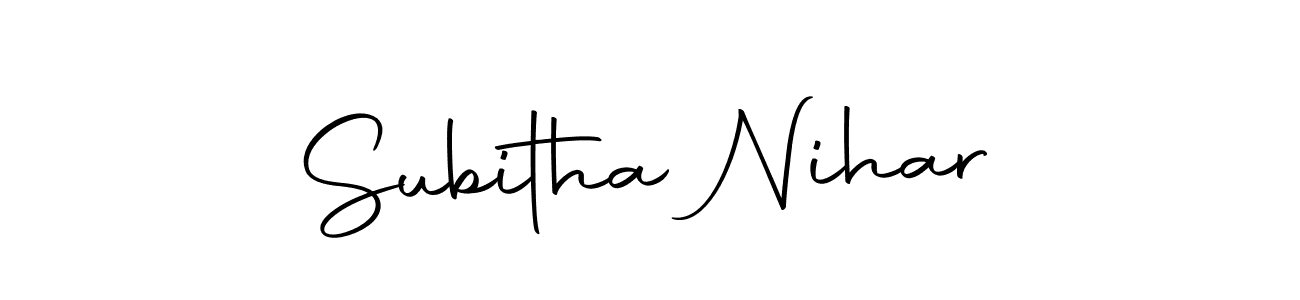 Best and Professional Signature Style for Subitha Nihar. Autography-DOLnW Best Signature Style Collection. Subitha Nihar signature style 10 images and pictures png