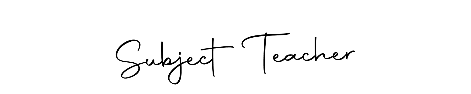 How to make Subject Teacher name signature. Use Autography-DOLnW style for creating short signs online. This is the latest handwritten sign. Subject Teacher signature style 10 images and pictures png