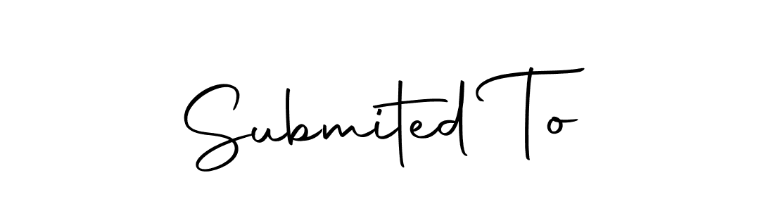 Use a signature maker to create a handwritten signature online. With this signature software, you can design (Autography-DOLnW) your own signature for name Submited To. Submited To signature style 10 images and pictures png
