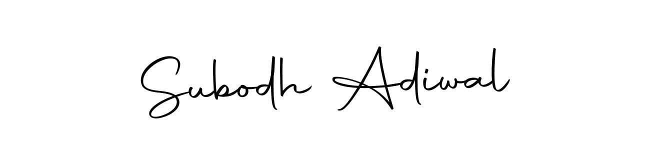 Create a beautiful signature design for name Subodh Adiwal. With this signature (Autography-DOLnW) fonts, you can make a handwritten signature for free. Subodh Adiwal signature style 10 images and pictures png