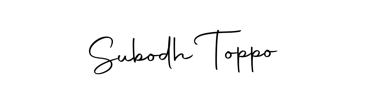if you are searching for the best signature style for your name Subodh Toppo. so please give up your signature search. here we have designed multiple signature styles  using Autography-DOLnW. Subodh Toppo signature style 10 images and pictures png