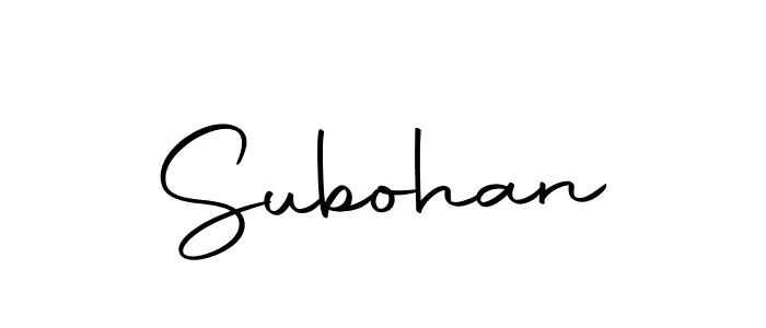 You should practise on your own different ways (Autography-DOLnW) to write your name (Subohan) in signature. don't let someone else do it for you. Subohan signature style 10 images and pictures png