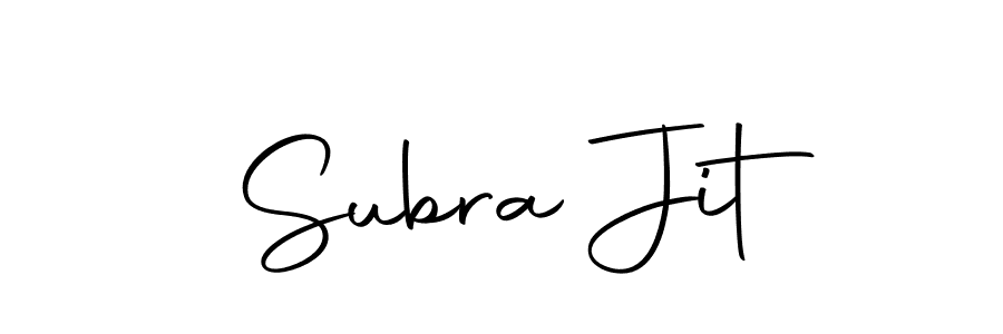 Design your own signature with our free online signature maker. With this signature software, you can create a handwritten (Autography-DOLnW) signature for name Subra Jit. Subra Jit signature style 10 images and pictures png